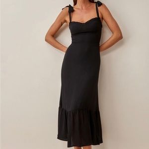 Reformation Nikita Midi Dress - Black